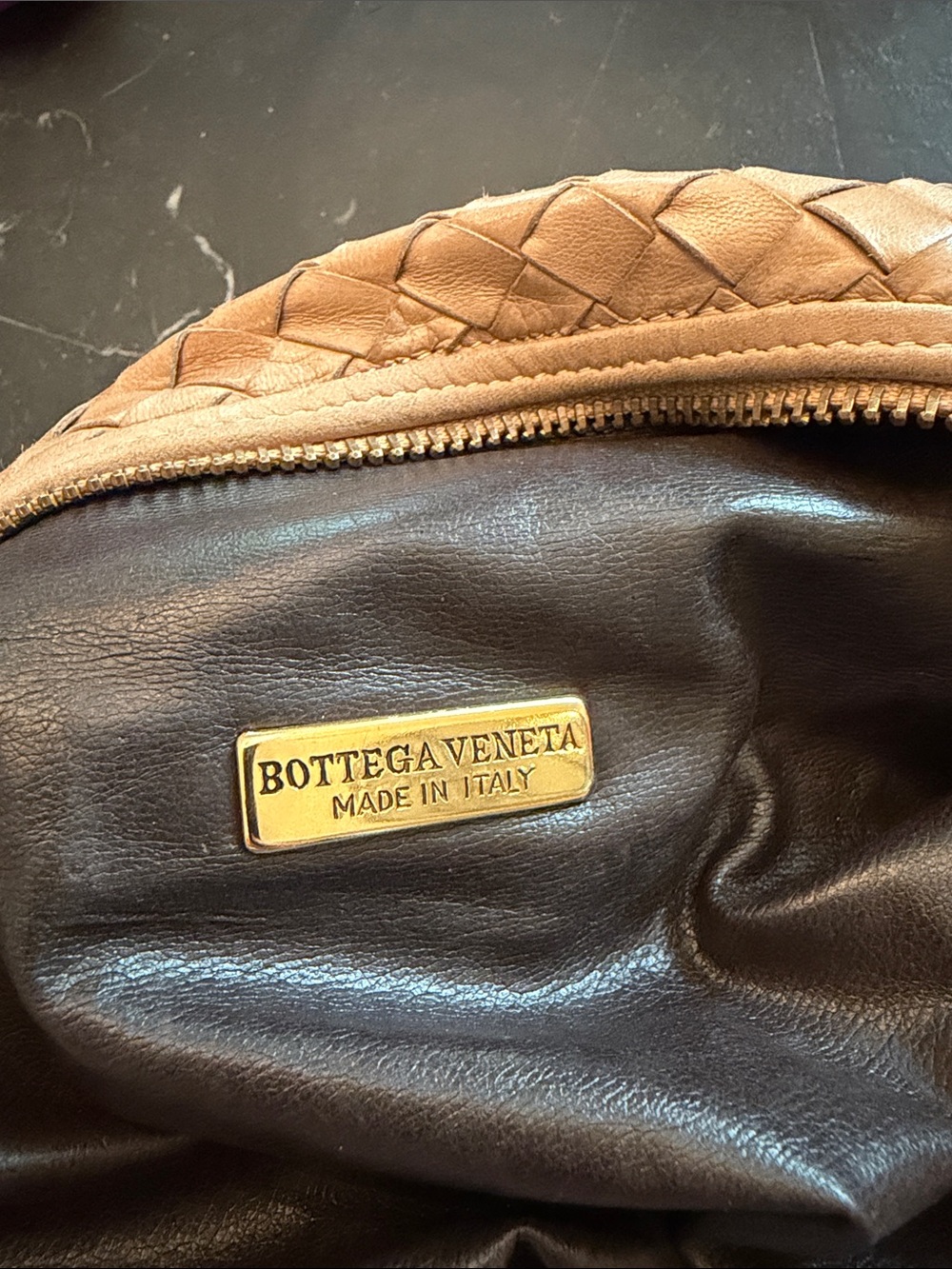 Bottega Veneta Intrecciato Leather Shoulder Bag in Taupe - Picture 16 of 16